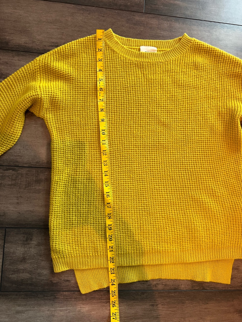 ARITZIA Wilfred Free Isabelli Sweater Mustard Crewneck 100% Wool Womenâs medium - Picture 7 of 9